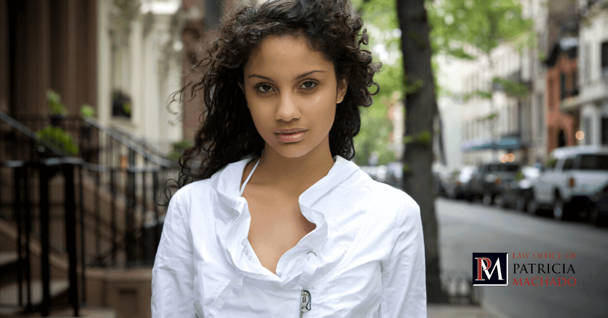 woman walking on street